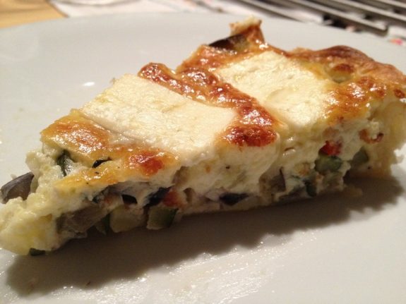 Quiche geschnitten